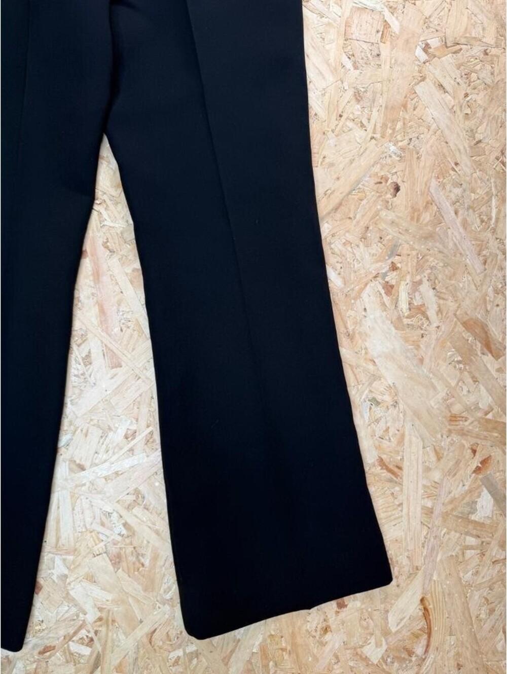 Black Wool Blend Dress Pants Womens Size 10 Wide Leg Trouser - Picture 12 of 16